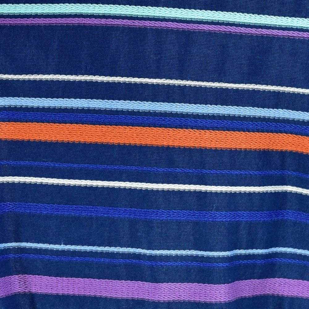 Bugatchi Uomo Medium Blue Multicolor Striped Egyp… - image 7